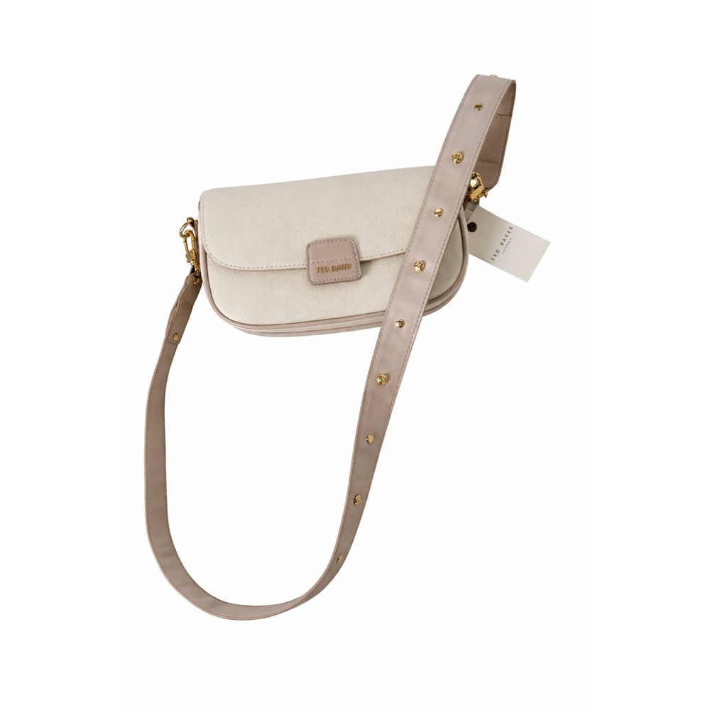 Ted Baker Rory Ivory Crossbody Clutch Studded Strap NWT $168
